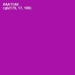 #AA11A9 - Violet Eggplant Color Image