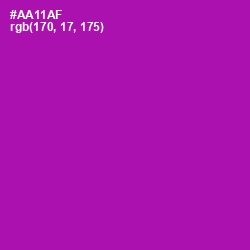 #AA11AF - Violet Eggplant Color Image