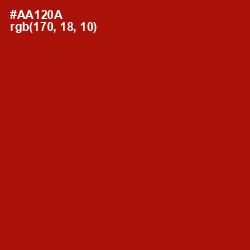 #AA120A - Milano Red Color Image