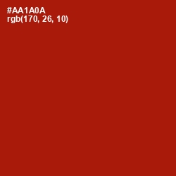 #AA1A0A - Milano Red Color Image