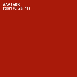 #AA1A0B - Milano Red Color Image