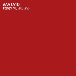 #AA1A1D - Milano Red Color Image