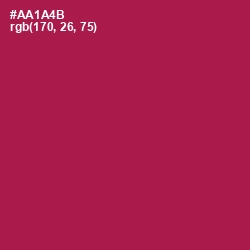 #AA1A4B - Jazzberry Jam Color Image