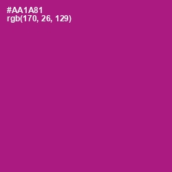 #AA1A81 - Medium Red Violet Color Image