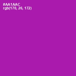 #AA1AAC - Violet Eggplant Color Image