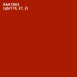 #AA1B02 - Milano Red Color Image