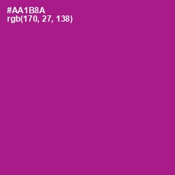 #AA1B8A - Violet Eggplant Color Image