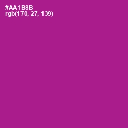 #AA1B8B - Violet Eggplant Color Image