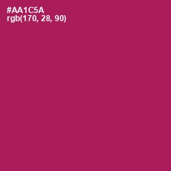 #AA1C5A - Jazzberry Jam Color Image