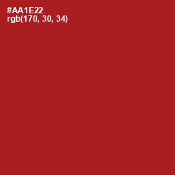 #AA1E22 - Shiraz Color Image