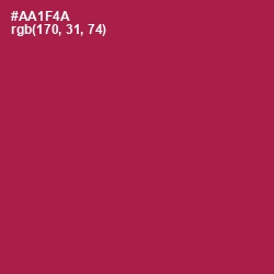 #AA1F4A - Jazzberry Jam Color Image