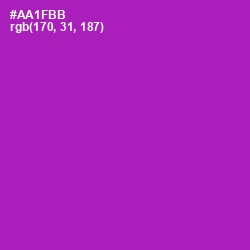 #AA1FBB - Violet Eggplant Color Image