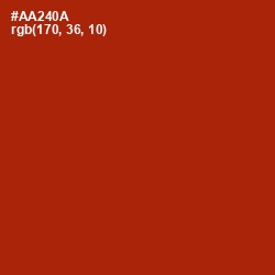 #AA240A - Tabasco Color Image
