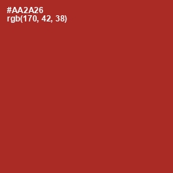 #AA2A26 - Mexican Red Color Image