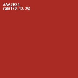 #AA2B24 - Mexican Red Color Image