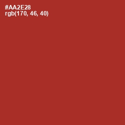 #AA2E28 - Roof Terracotta Color Image