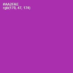 #AA2FAE - Violet Eggplant Color Image