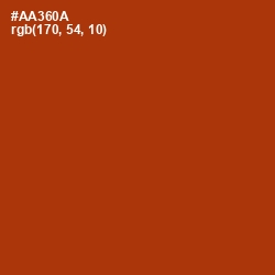 #AA360A - Tabasco Color Image