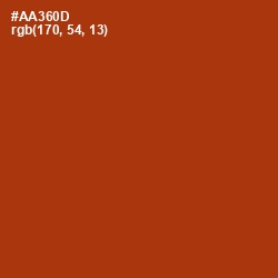 #AA360D - Tabasco Color Image