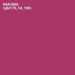 #AA3668 - Rouge Color Image