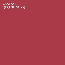 #AA3A48 - Night Shadz Color Image