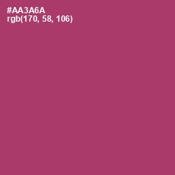 #AA3A6A - Rouge Color Image