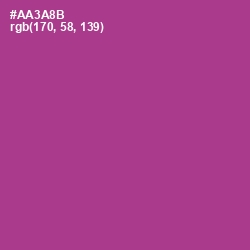 #AA3A8B - Medium Red Violet Color Image