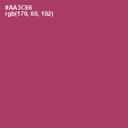 #AA3C66 - Rouge Color Image