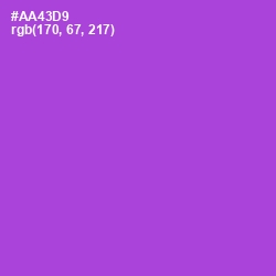 #AA43D9 - Amethyst Color Image