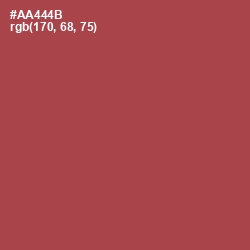 #AA444B - Apple Blossom Color Image