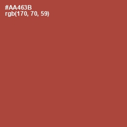 #AA463B - Medium Carmine Color Image