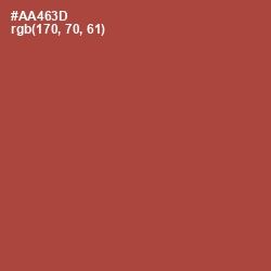 #AA463D - Medium Carmine Color Image