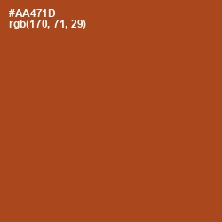 #AA471D - Fiery Orange Color Image