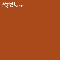 #AA4A1B - Fiery Orange Color Image