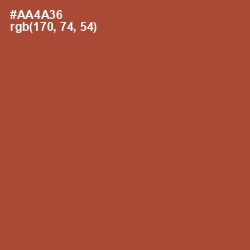 #AA4A36 - Medium Carmine Color Image