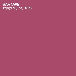 #AA4A6B - Hippie Pink Color Image