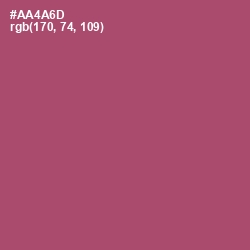 #AA4A6D - Hippie Pink Color Image