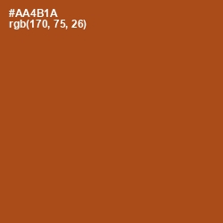 #AA4B1A - Fiery Orange Color Image