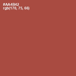 #AA4B42 - Apple Blossom Color Image
