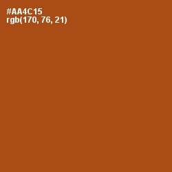 #AA4C15 - Fiery Orange Color Image