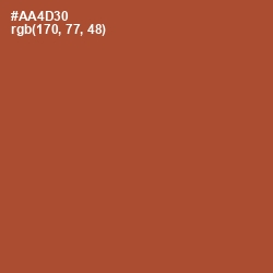 #AA4D30 - Medium Carmine Color Image