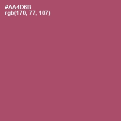 #AA4D6B - Hippie Pink Color Image