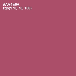 #AA4E6A - Hippie Pink Color Image