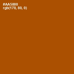 #AA5000 - Rich Gold Color Image