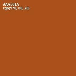 #AA501A - Fiery Orange Color Image