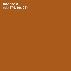 #AA5A1A - Fiery Orange Color Image