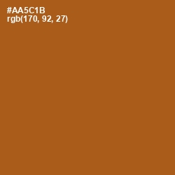 #AA5C1B - Fiery Orange Color Image