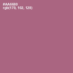 #AA6680 - Turkish Rose Color Image