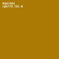 #AA7A04 - Buttered Rum Color Image