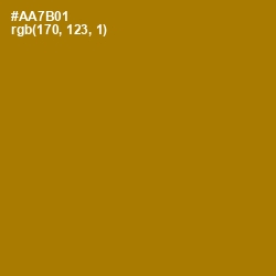 #AA7B01 - Buttered Rum Color Image